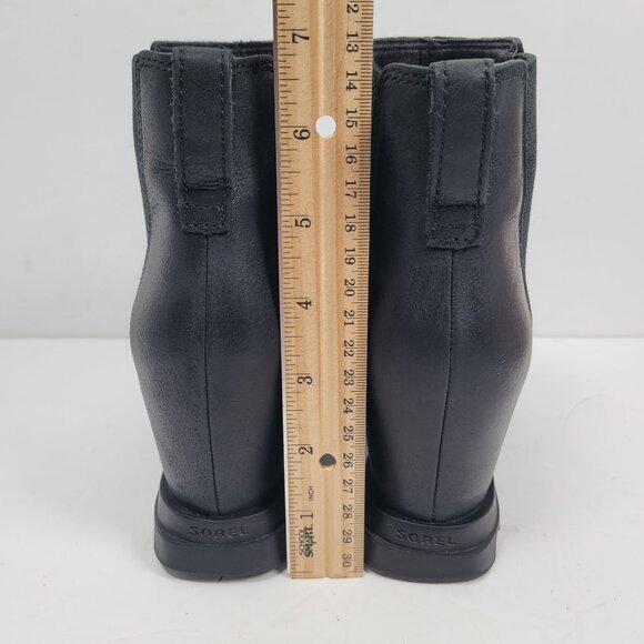 Sorel Women's Black Joan Of Arctic Wedge III Chelsea Boots NL4355-010 US Size 5 - Picture 9 of 10